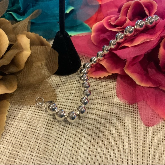 NWOT 💕silver ball earrings and silver ball bracelet. All 925💕 - Picture 2 of 5